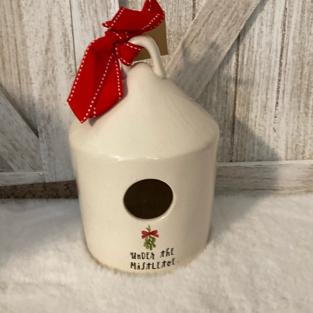 Rae Dunn Under The Mistletoe Birdhouse